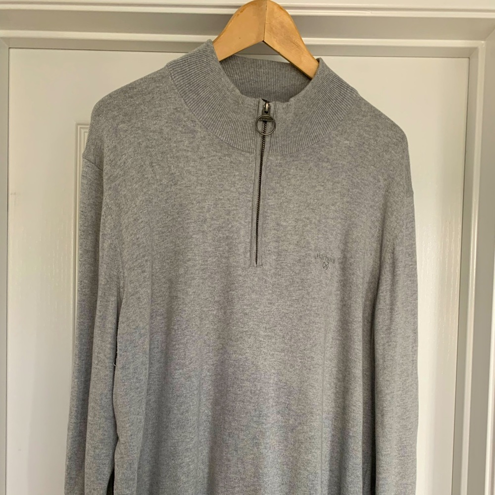 Barbour Half Zip Merino Wool Sweater, XL